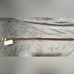 Authentic Christian Louboutin Dark Brown Leather Belt - Size 90/36